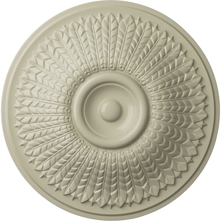 Ekena Millwork Modena Ceiling Medallion (Fits Canopies up to 5 1/4"), Hnd-Painted Clear Yellow, 23 1/2"OD x 3 1/2"P CM23MOCYF